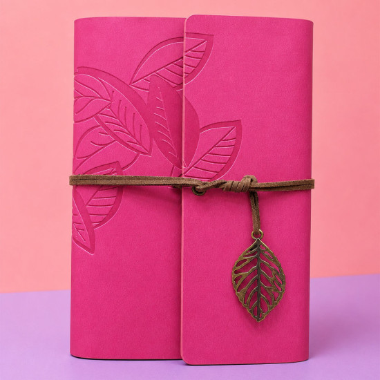 Promosyon Pembe Vintage Tasarım Deri Defter Promosyon Pembe Vintage Tasarım Deri Defter