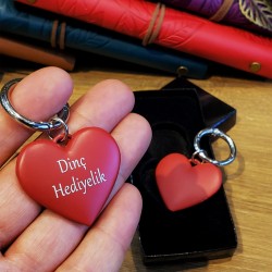 Promosyon Kırmızı Kalp Anahtarlık Promosyon Kırmızı Kalp Anahtarlık