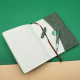Promosyon Yeşil Deri Defter Ve Metal Roller Kalem Set