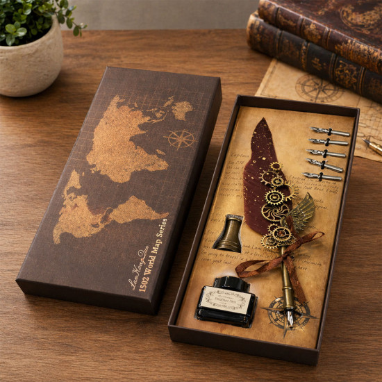 Promosyon Vintage Tasarım Divit Hokka Kalem Seti