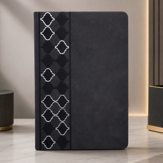 Promosyon Siyah Termo Deri Desenli Defter